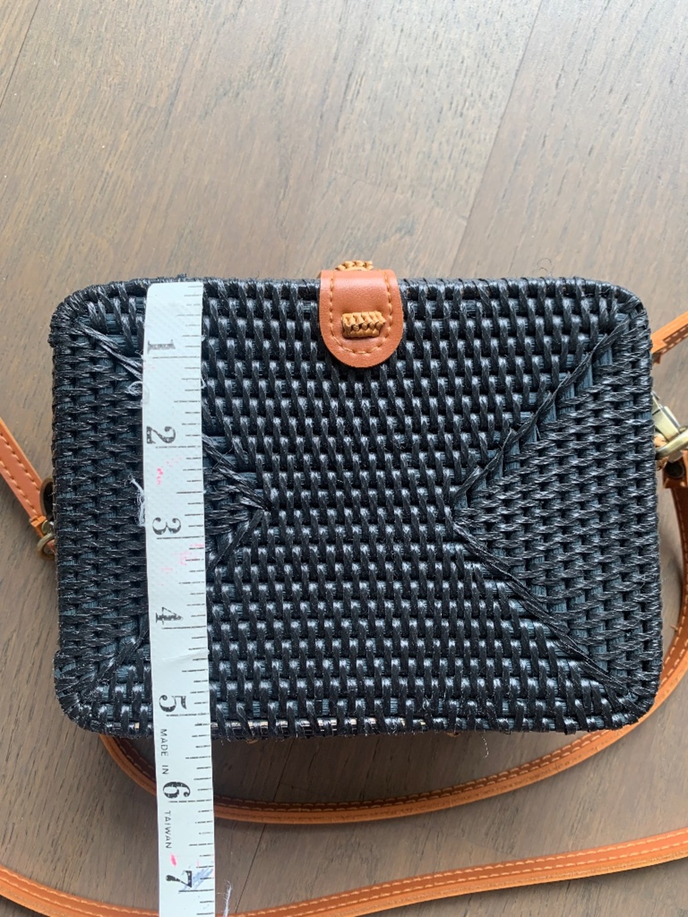 Anthropologie Boxy Rattan Crossbody Bag - Picture 13 of 16